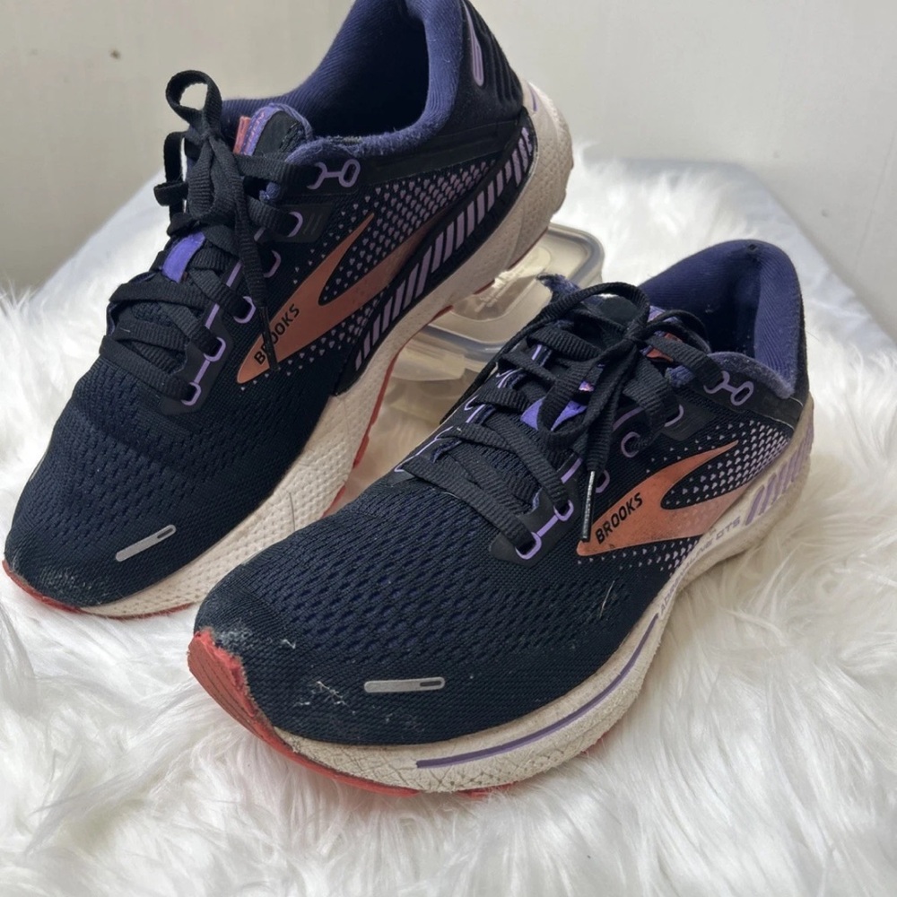 Brooks Women's Navy and Rose Running Trainers